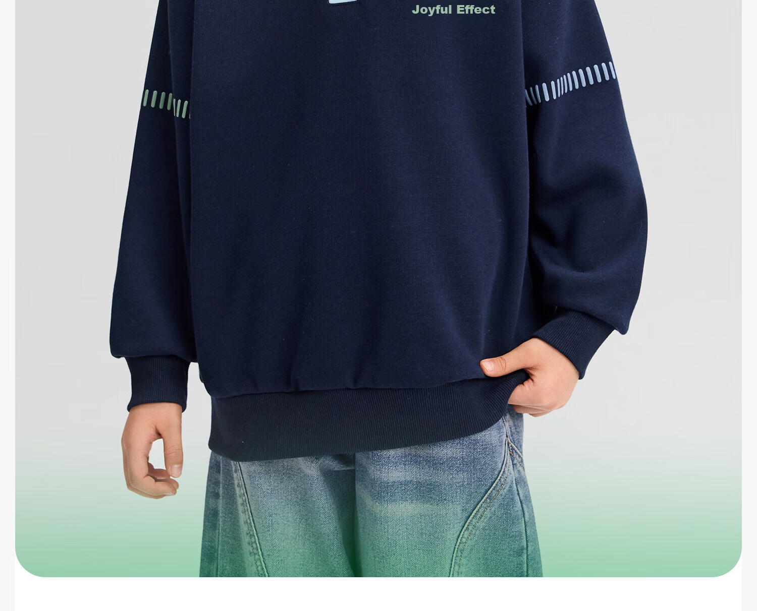 Zuo Xi Boys' Polo Collar Sweatshirt 2026 New College Colorblock Children's Spring Top Deep Navy 170 3